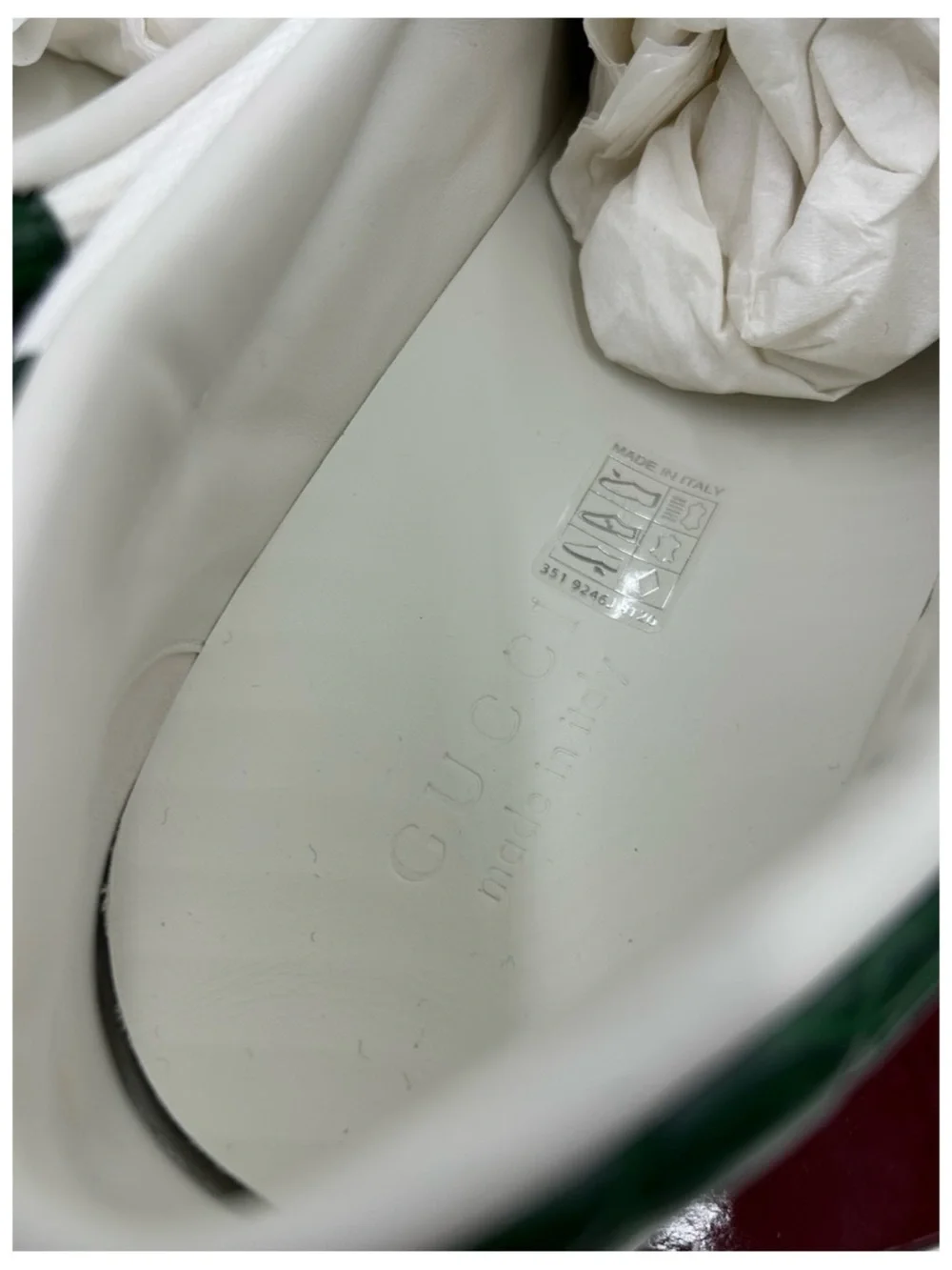 Gucci ace slip on sneaker size 12 fits 13 US made in Italy